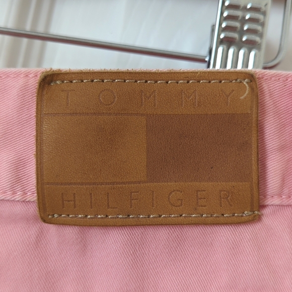 Tommy Hilfiger Y2K Vintage Classic Twill Cotton High Waisted Shorts Pink 12 - Picture 14 of 15